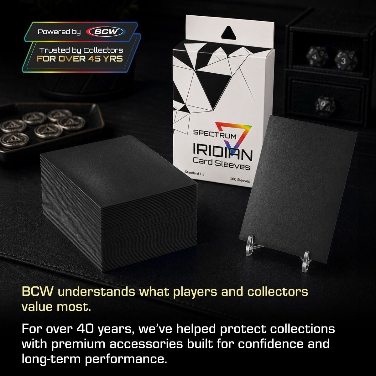 BCW Spectrum Iridian Matte Sleeves Black