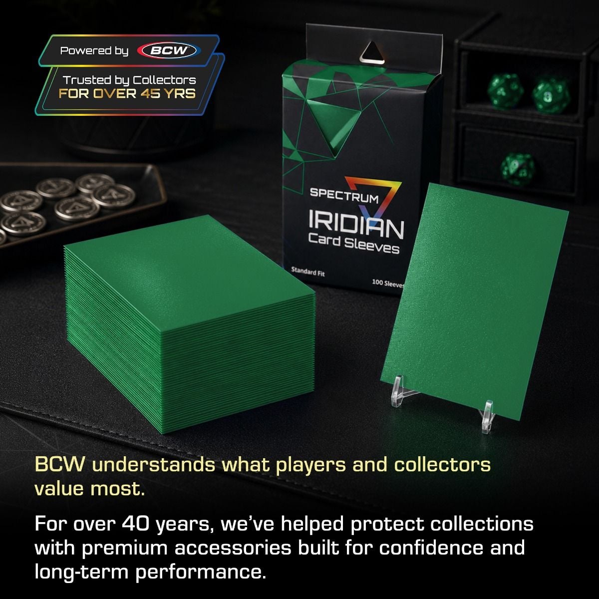 BCW Spectrum Iridian Matte Sleeves Green