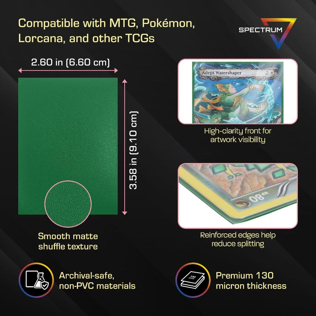 BCW Spectrum Iridian Matte Sleeves Green