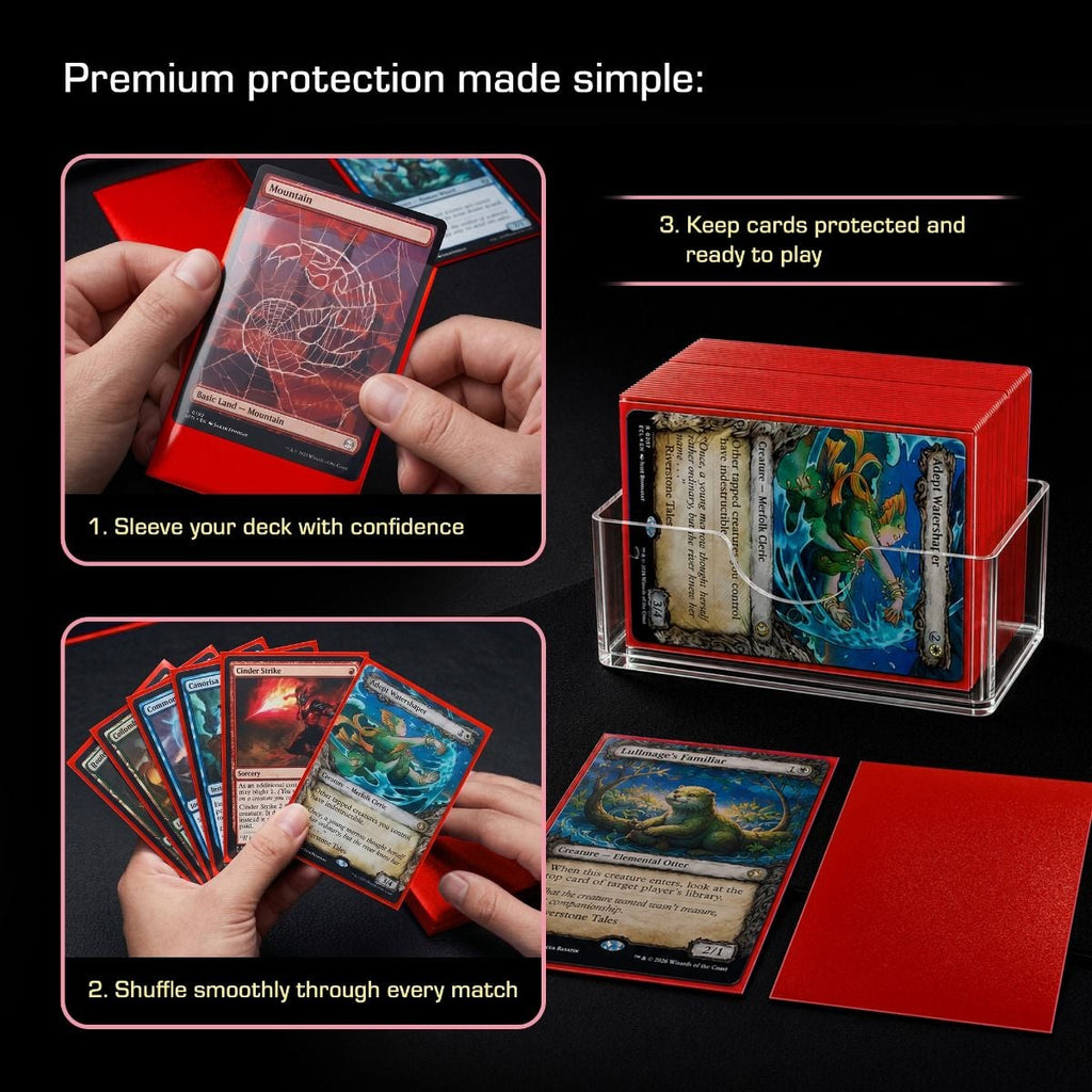 BCW Spectrum Iridian Matte Sleeves Red