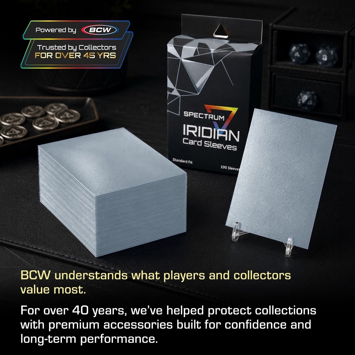 BCW Spectrum Iridian Matte Sleeves Silver