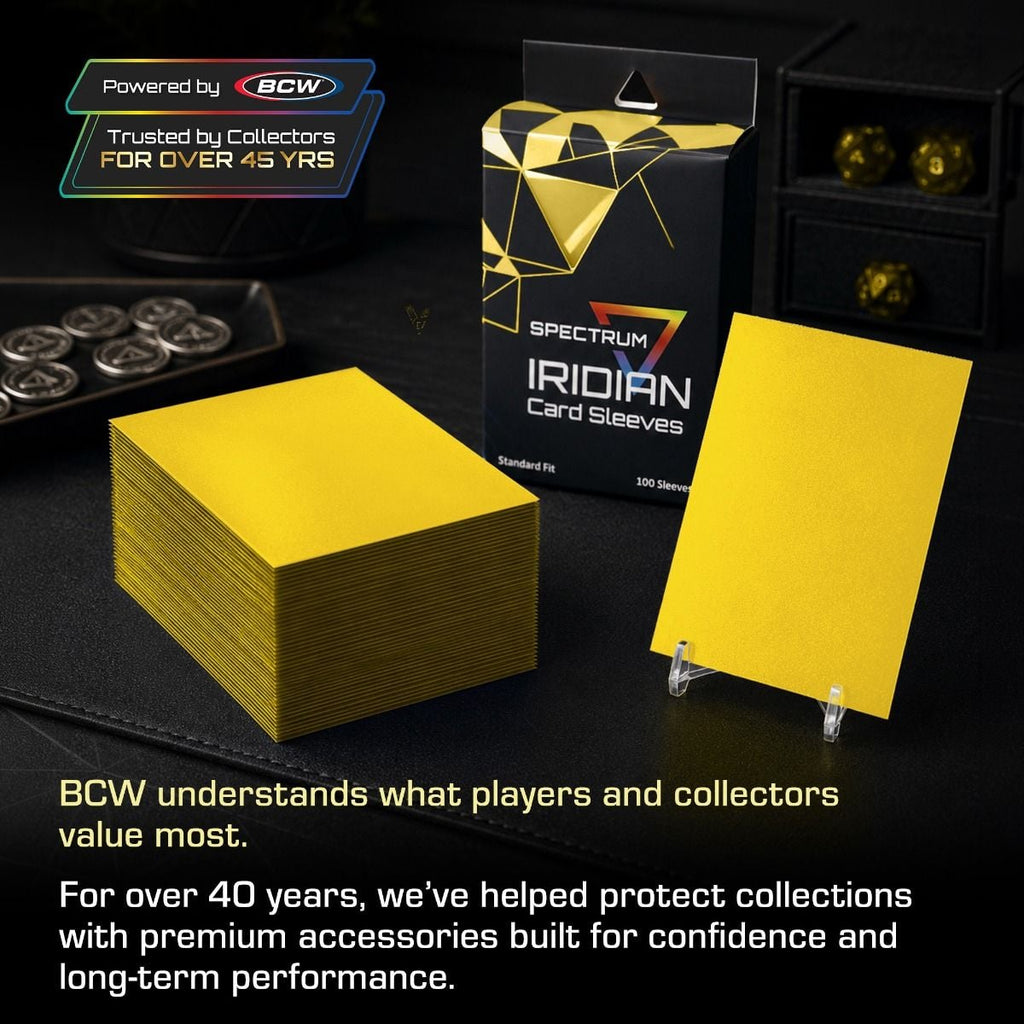 BCW Spectrum Iridian Matte Sleeves Yellow