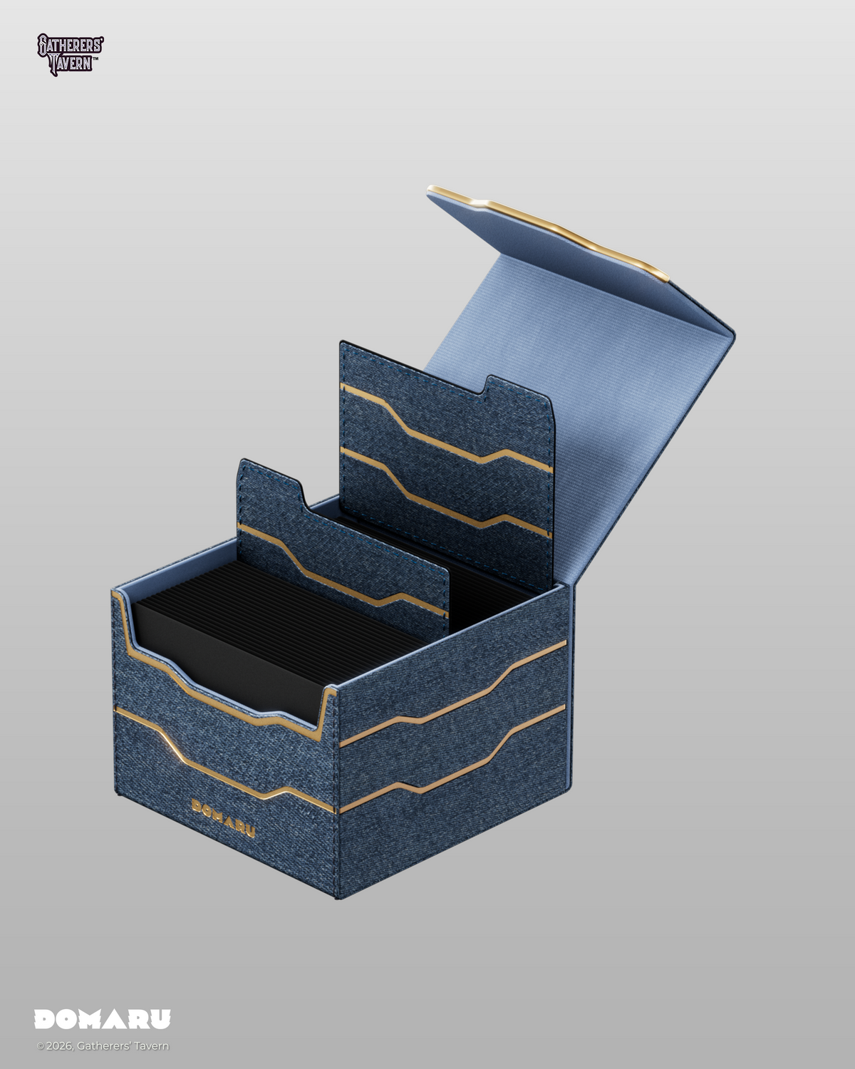 DOMARU Armory Horizon 133+ sideloading deck box Lazulite open