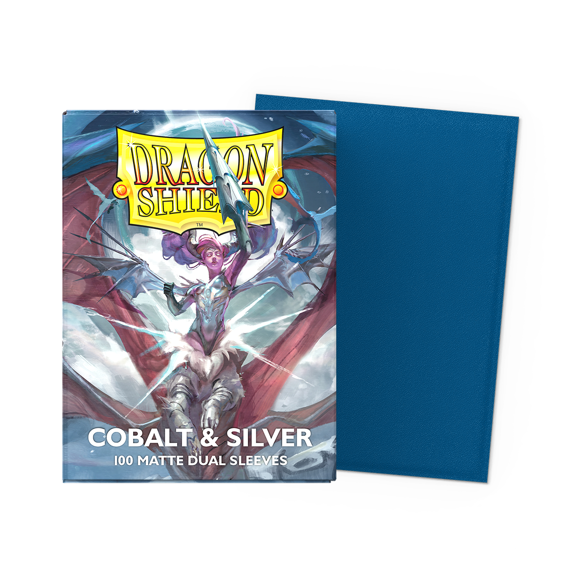Dragon Shield Deck Protector Sleeves Cobalt & Silver