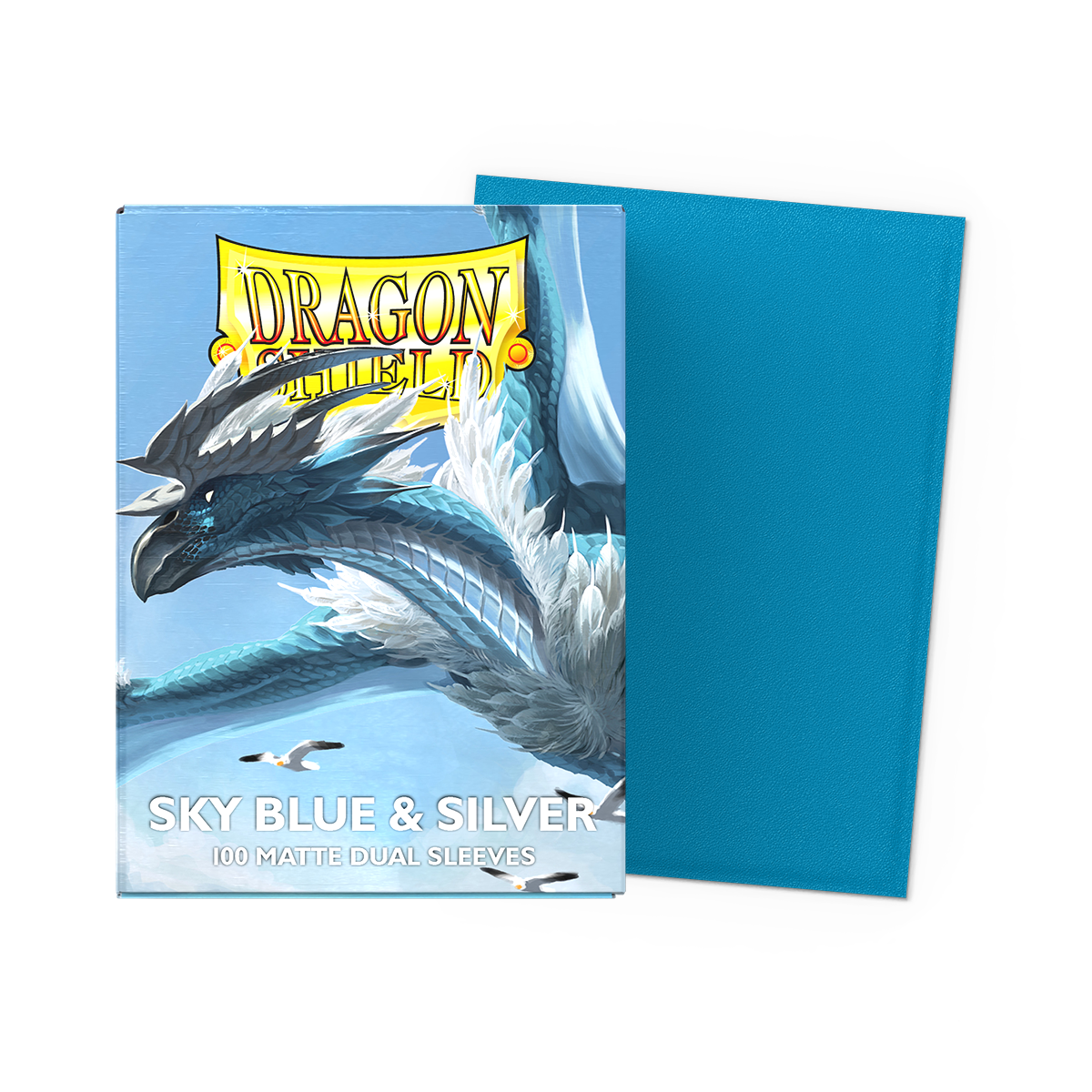 Dragon Shield Deck Protector Sleeves Sky Blue & Silver