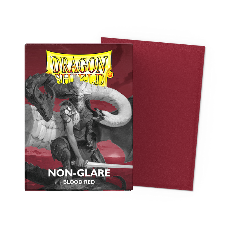 Dragon Shield | Deck Protector Sleeves | Non-Glare Blood Red