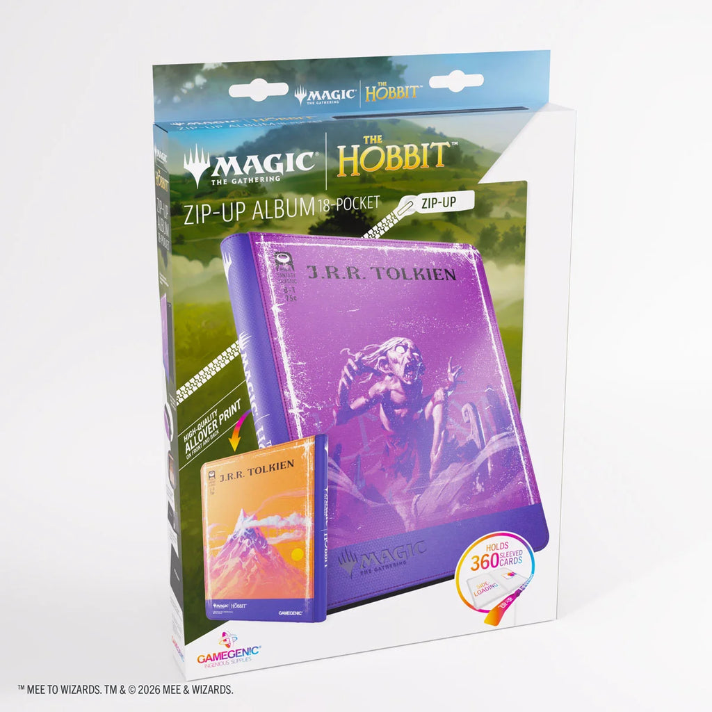Gamegenic Magic: The Gathering The Hobbit Zip-Up Album 18-Pocket Gollum, Riddle Master / The Lonely Mountain
