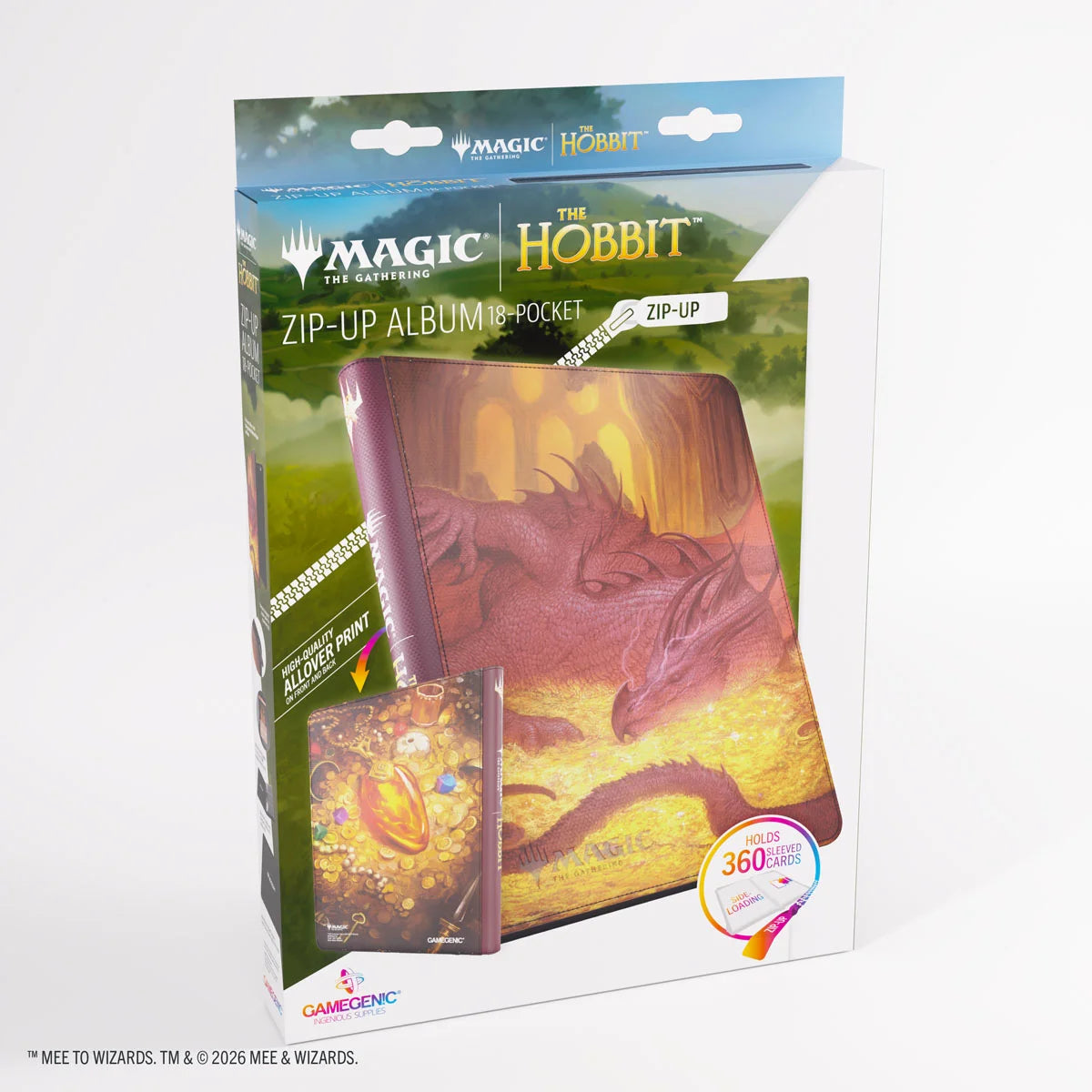 Gamegenic Magic: The Gathering The Hobbit Zip-Up Album 18-Pocket Smaug's Mox Amber