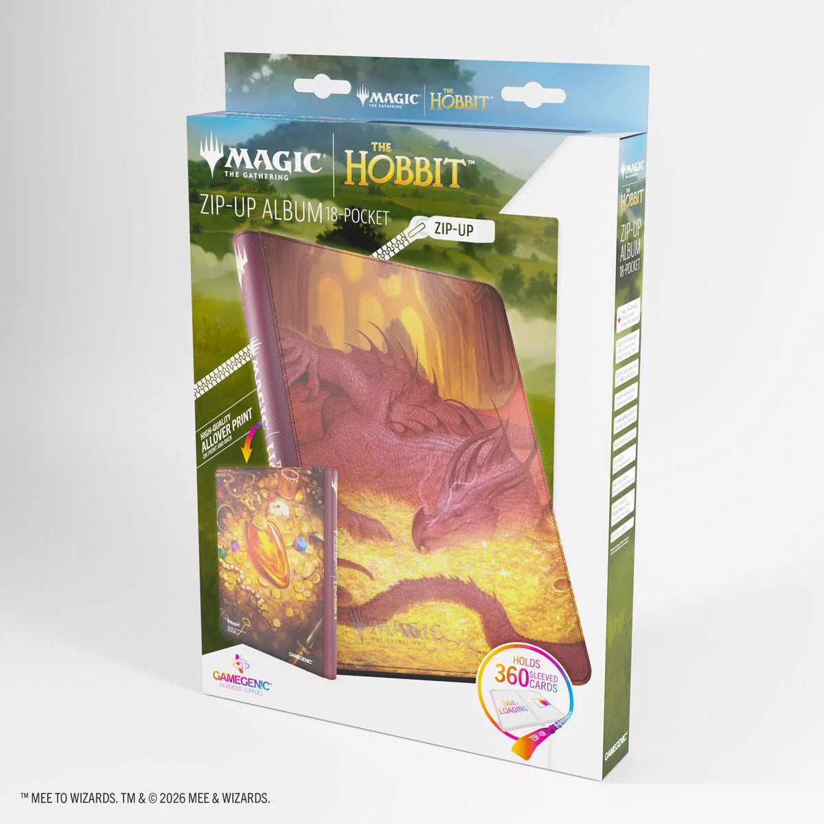 Gamegenic Magic: The Gathering The Hobbit Zip-Up Album 18-Pocket Smaug's Mox Amber