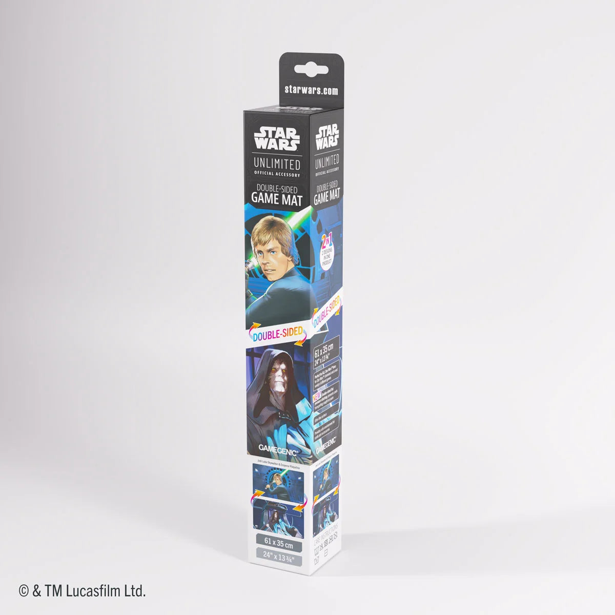 Gamegenic Star Wars: Unlimited Ashes of the Empire Double-Sided Game Mat Jedi Luke Skywalker / Emperor Palpatine